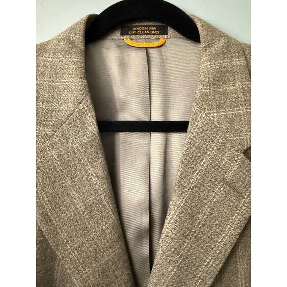 Vintage Lord & Taylor Men’s 44L Blazer – Wool Windowpane Check, Made in USA - Picture 2 of 8